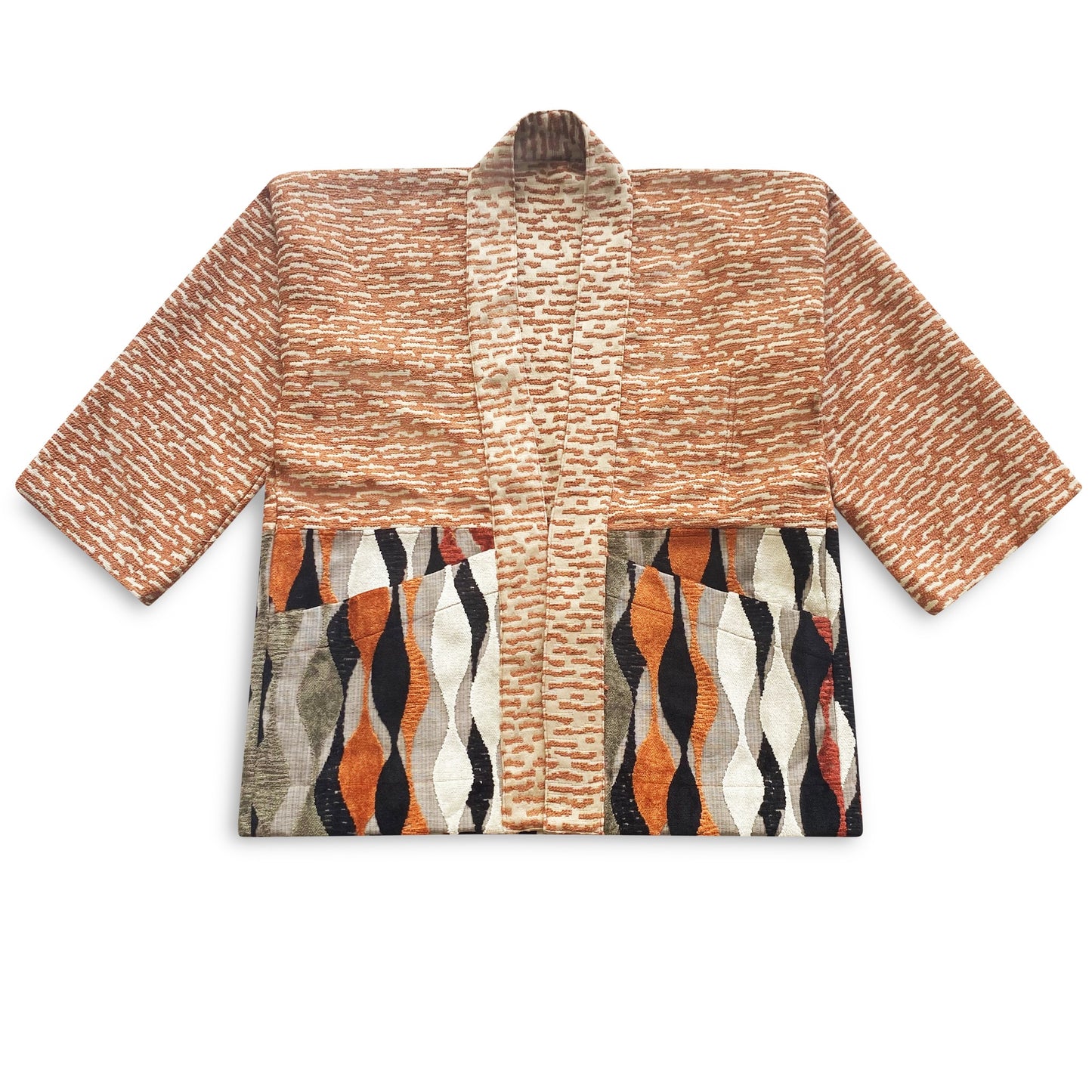 KIM01 – Woven Wave Kimono Jacket (one size)