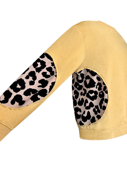 Upcycled Vintage Leopard Patch Jumper