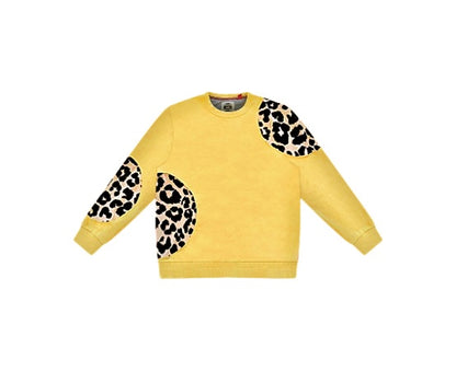 Upcycled Vintage Leopard Patch Jumper