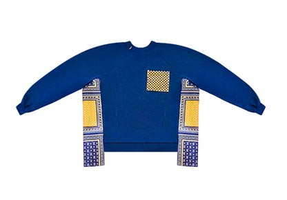 Upcycled Vintage Neoprene Panel Jumper – Royal Blue