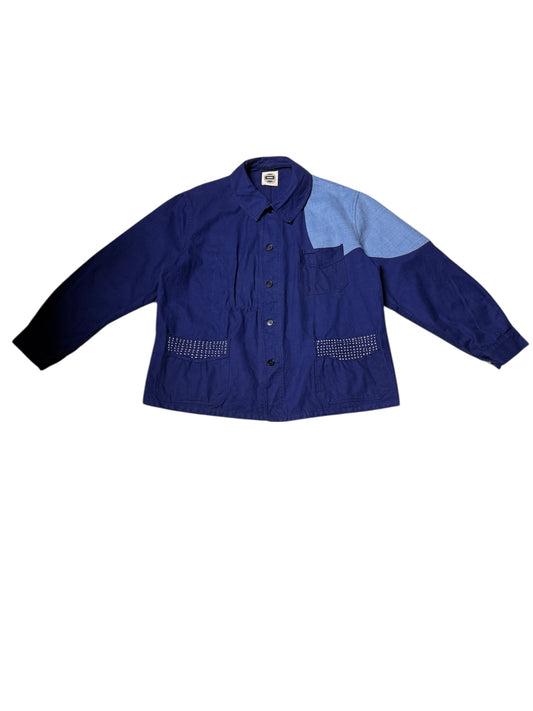 Indigo Workman Jacket — One-Off with Sashiko Detail